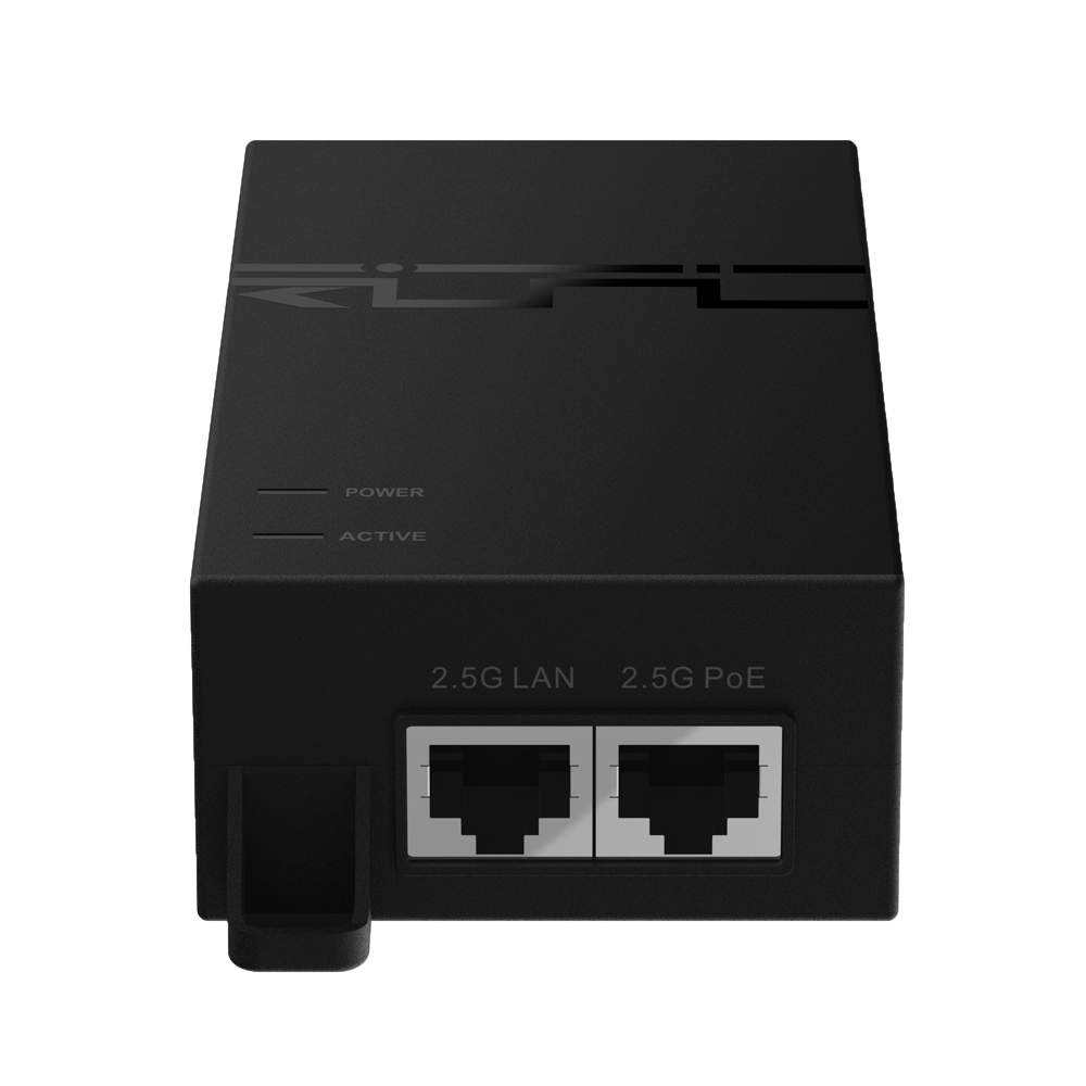 Ruijie - Iniettore Hi-PoE IEEE802.3bt - Porte RJ45 MultiGigabit 10/100/1000/2500 Mbps - Potenza 60 W - Distanza massima 100 m - Design compatto