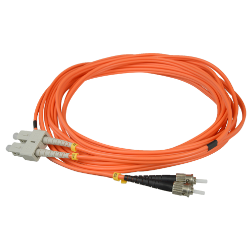 Cavo in fibra ottica - Duplex - Multimodale - Connettore da SC a ST - 5 metri - Colore arancione