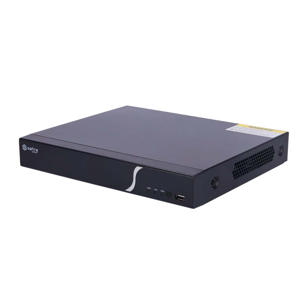Safire Smart - Grabador de vídeo NVR para cámaras IP gama B1 - Vídeo 8CH PoE 96W / Compresión H.265 - Resolución hasta 8Mpx / Ancho de banda 80Mbps - Salida HDMI 4K y VGA - Soporta eventos VCA de cámaras IP / Función POS