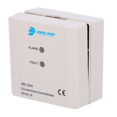 Modulo analogico Jade Bird - Modulo di ingresso convenzionale - Alimentazione tramite loop o esterna - Cavo conduttore fino a 2.5mm2 - REOL di 4k7 Ω (fornito) - Certificato EN 54-18