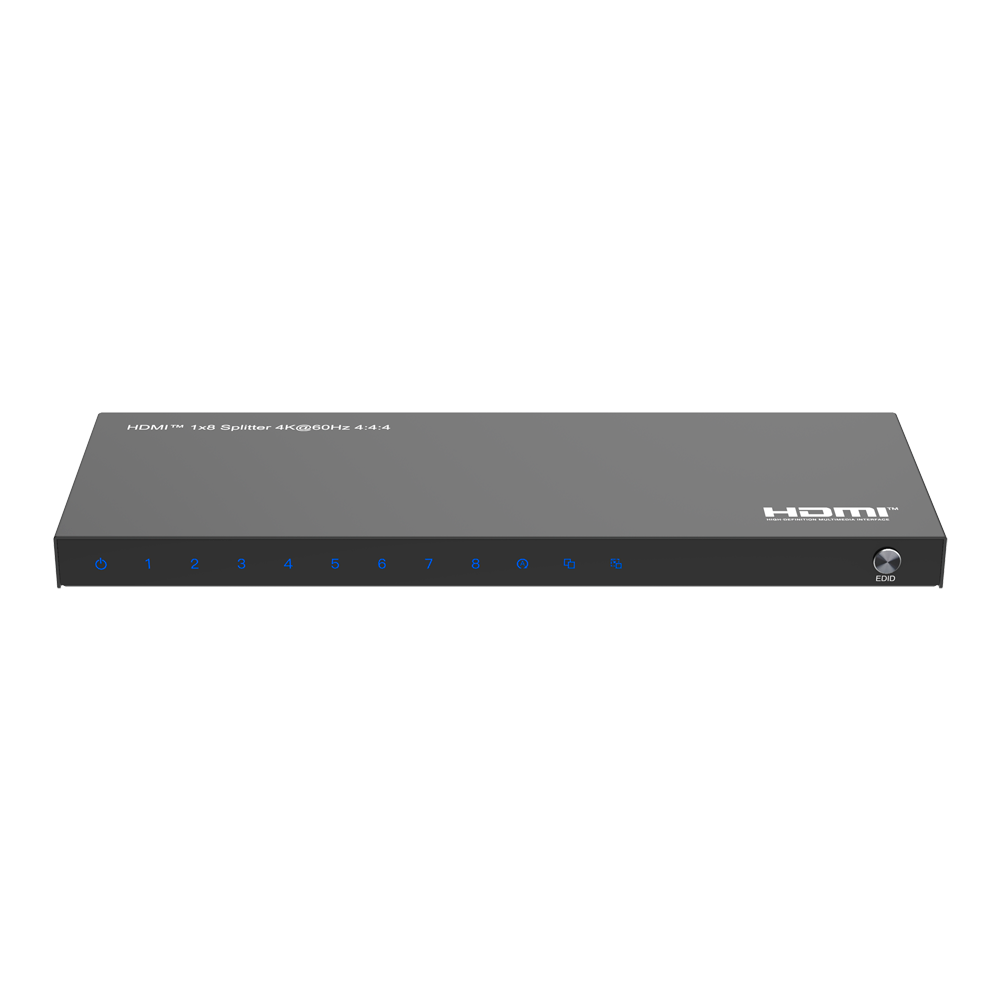 Splitter HDMI - 1 Ingresso - 8 Uscite - Risoluzione fino a 4K@60Hz - Impostazioni EDID