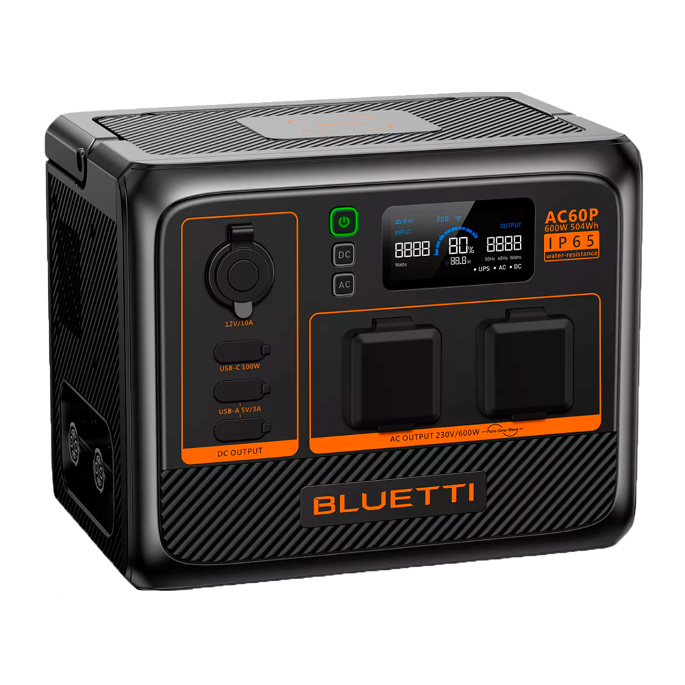 Portable battery - Large capacity 504Wh - High power 600W | LiFePO4 - Multiple salts/Multiple charging forms - 3000 life cycles - LCD panel | IP65