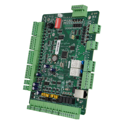 Controlador de Acceso Biométrico - Acceso por Huella Digital, Rostro, Tarjeta o Contraseña - Comunicación TCP/IP | eInicio | ISAPI | OSDP - 4 entradas Wiegand 26 y 4 RS485 - Salida de relé para dos puertas - Software Safire Control Center