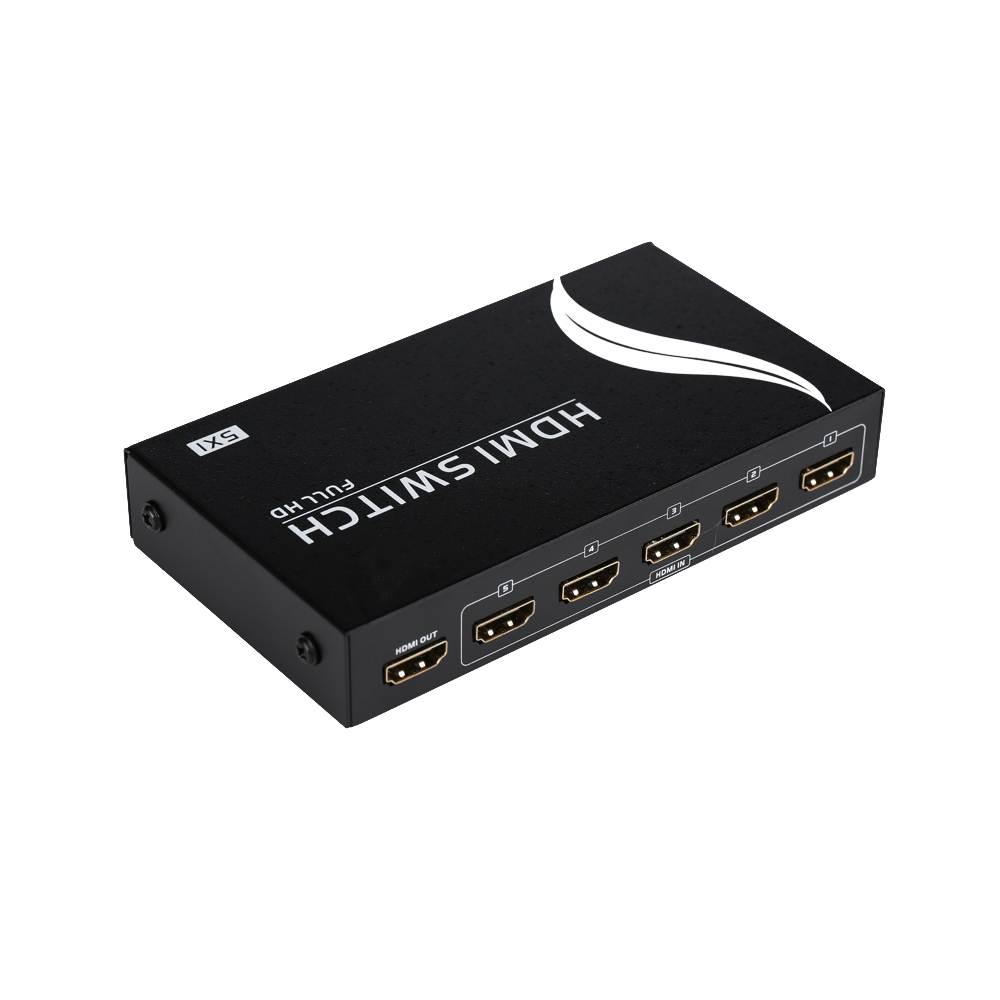 HDMI Switch - 5 ingresso HDMI - 1 uscite HDMI - Fino a 4K*2K@60Hz - Alimentazione DC 5 V