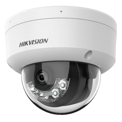 Hikvision - Telecamera Dome IP gamma Value - Risoluzione 6 Megapixel (3200x1800) - Lente 2.8 mm | Mircofono integrato - Luce ibrida portata 30 m | PoE (IEEE802.3af) - Rilevamento del movimento 2.0 | IP67, IK08