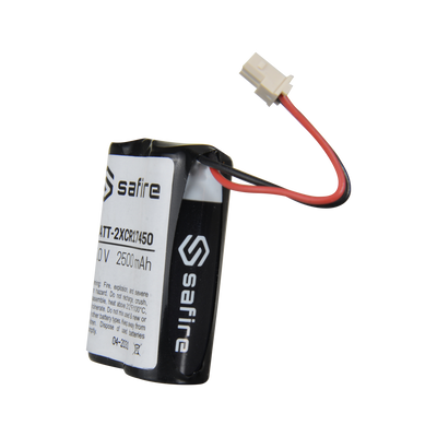 Safire - Pack de baterías CR17450/4/5A/CR8L - Conector Molex 5284 - Voltaje 6 V / Litio - Capacidad nominal 2500 mAh - Compatible con detectores Visonic Next Cam PG2 y K9 PG2