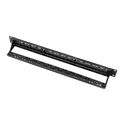 Pannello cieco da 24 porte UTP/RJ45 - Formato per rack 1U - Senza elettronica - Dimensione 1U per facilitare l'installazione - Dual IDC: 110 IDC e Krone IDC - Include un organizzatore di cavi