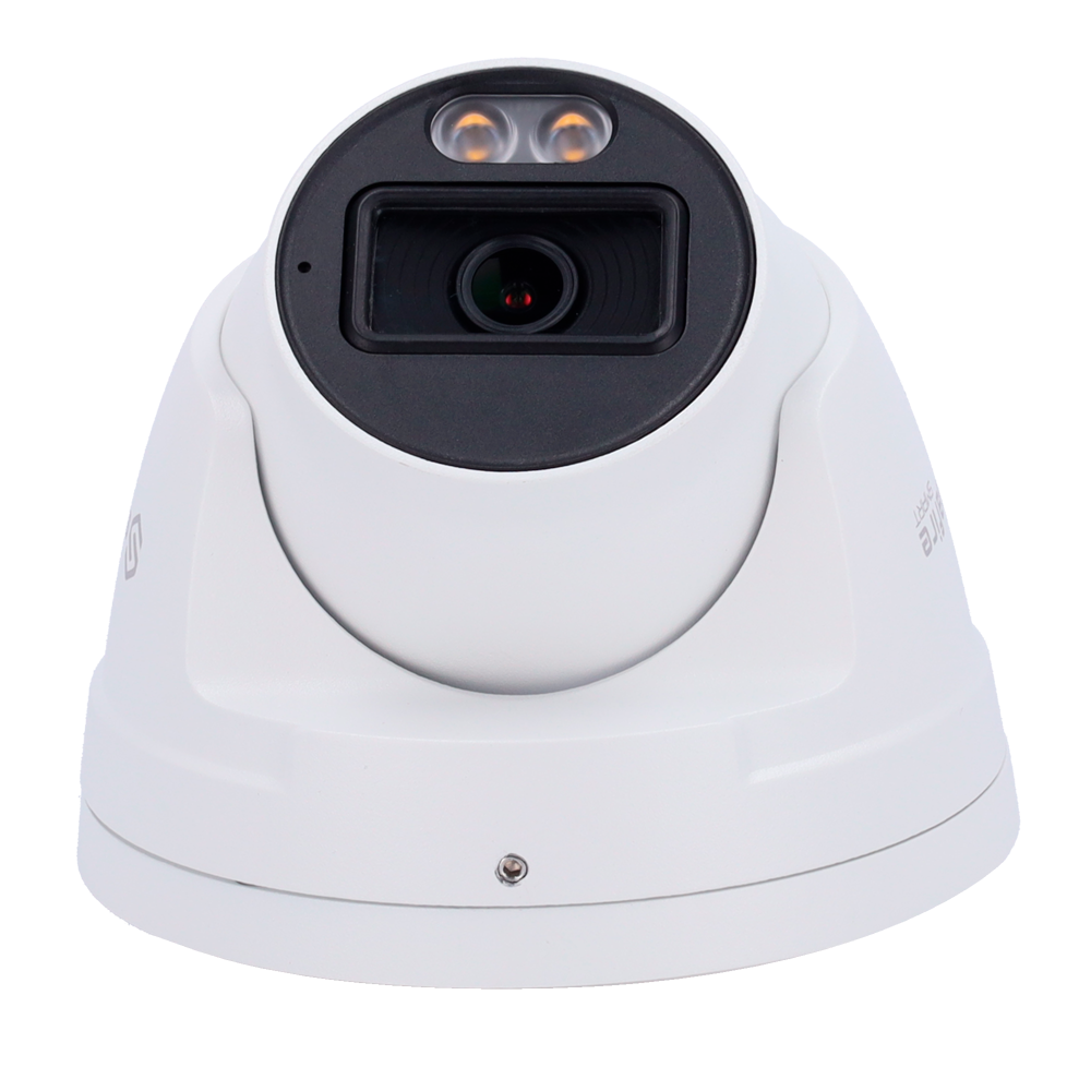 Safire Smart - Telecamera Turret IP gamma I1 con Deterrenza attiva - Risoluzione 8 Megapixel (3840x2160) - Ottica 2.8 mm | MIC & Speaker | Dual light 40m - IA: Classificazione di persone e veicoli - Waterproof IP67 | PoE (IEEE802.3af)