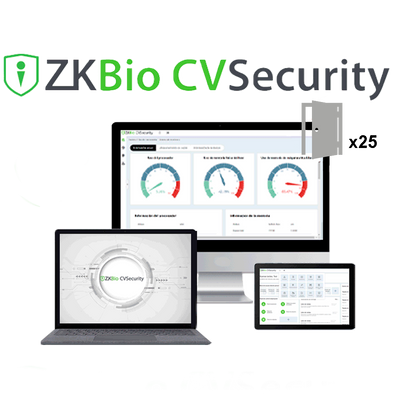 Licencia software de proyectos - Módulo de control de acceso | 25 puertas - Comunicación TCP/IP y WiFi - Arquitectura Servidor/Navegador - Compatible con equipos ZKTeco (Push SDK) - Base de datos profesional PostgreSQL