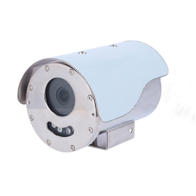 Telecamera IP Explosion Proof 4 Mp - 1/3" Progressive Scan CMOS - Ottica motorizzata 2.7 -13.5 mm AF - IR LEDs portata 50 m - Alloggiamento in acciaio inox 304 resistente alla corrosione - Impermeabilità IP68