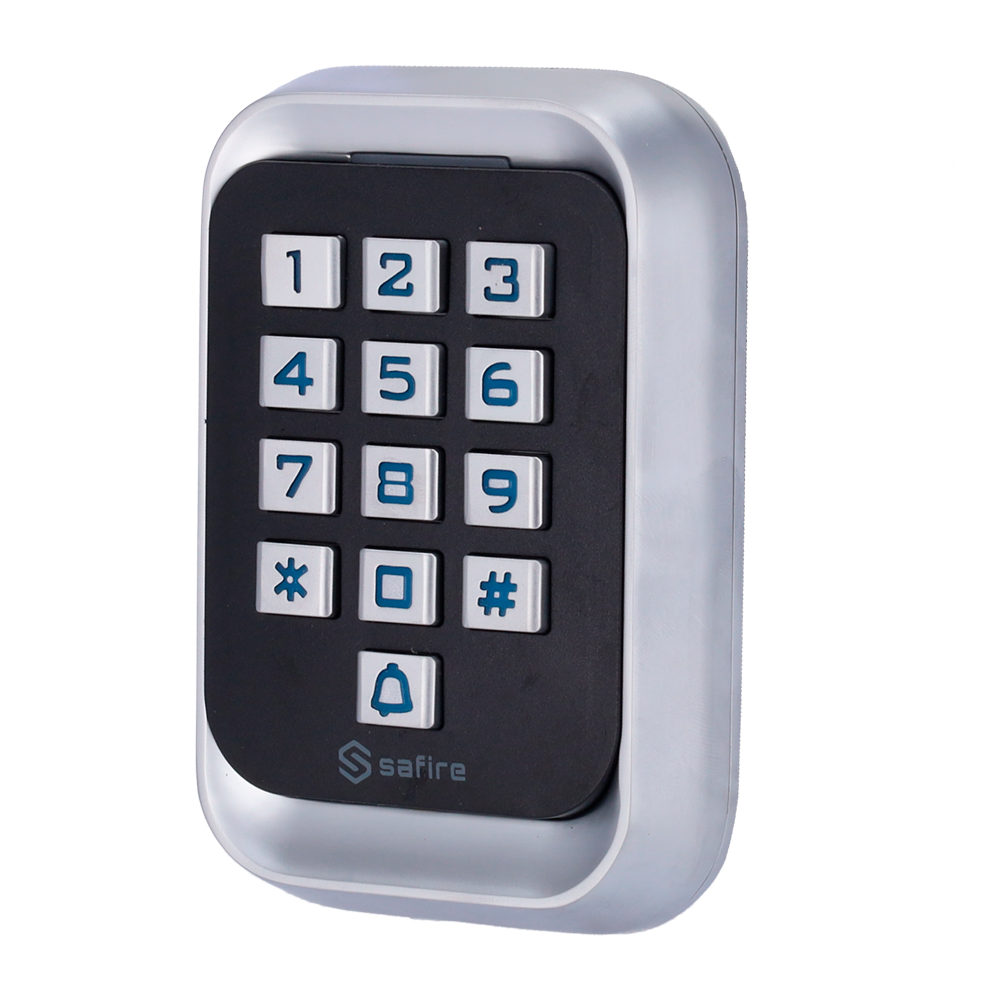 Control de acceso independiente - Acceso mediante tarjeta EM y PIN - Salida de relé, pulsador y timbre - Wiegand 26 - Control horario - Apto para interior
