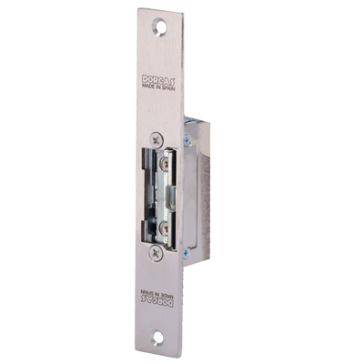 Apriporta elettrico Dorcas - Per porta singola | Scrocco radiale regolabile - Modo apertura Fail Safe (NC) - Forza di ritenzione 330 kg | Anteriore senza taglio - Alimentazione DC 12V - Montaggio a incasso