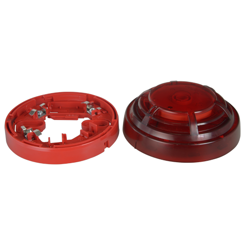 DMTECH - Sirena incendi cablata per interni ed esterni - Potenza del suono 96 dB a 1 m - Flash LED - Base bassa per una facile installazione - Alimentazione 9~30 VDC