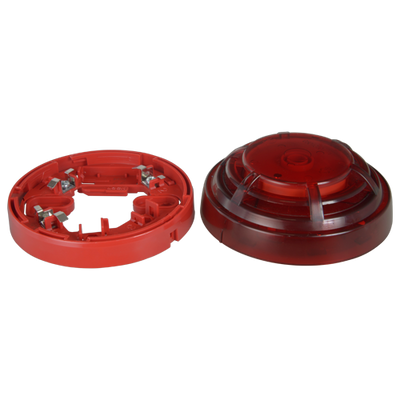 DMTECH - Sirena incendi cablata per interni ed esterni - Potenza del suono 96 dB a 1 m - Flash LED - Base bassa per una facile installazione - Alimentazione 9~30 VDC