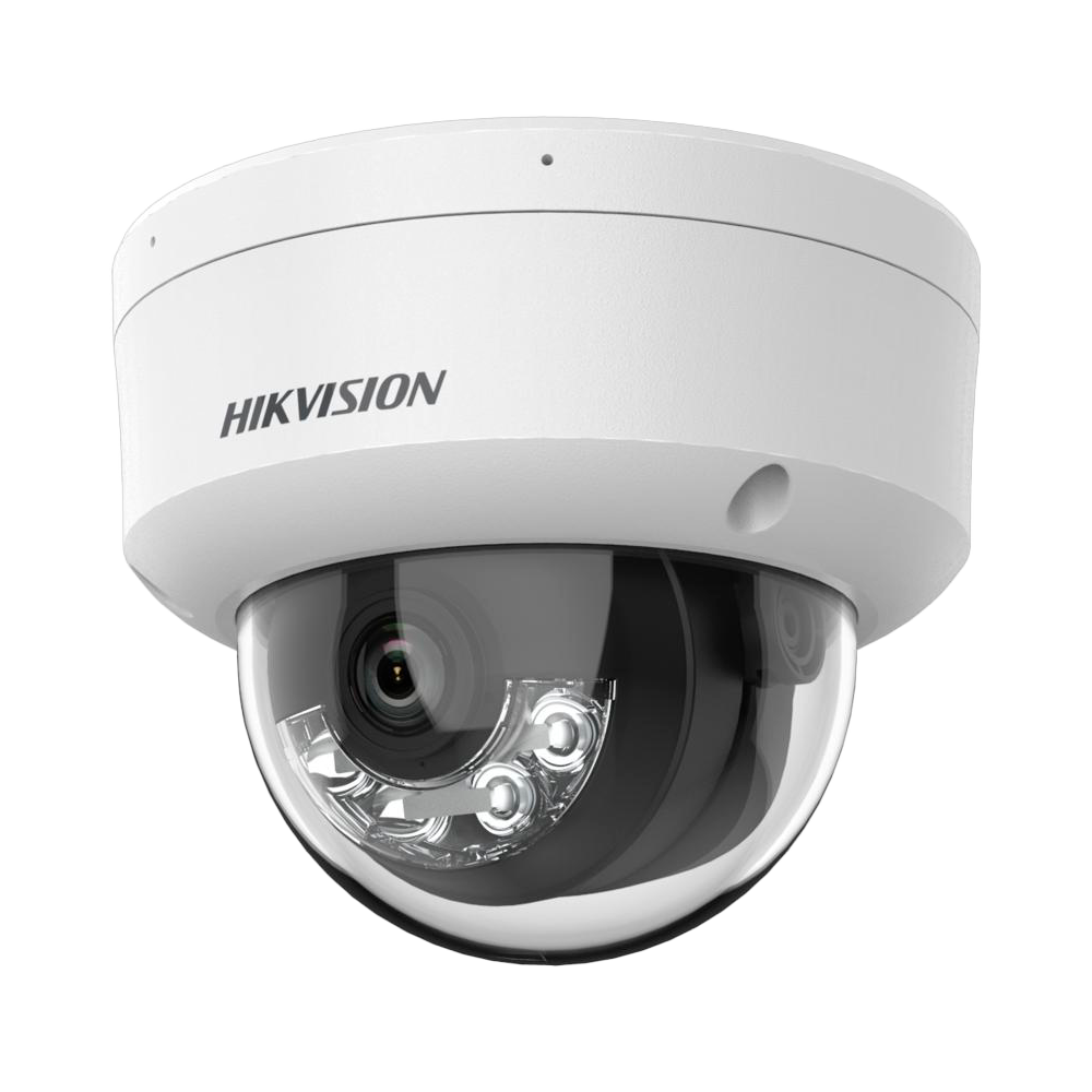 Hikvision - Cámara Domo IP gama Value - Resolución 8 Megapíxel (3840x2160) - Lente 2.8 mm | Micrófono integrado - Luz híbrida alcance 30 m | PoE (IEEE802.3af) - Detección de movimiento 2.0 | IP67, IK08