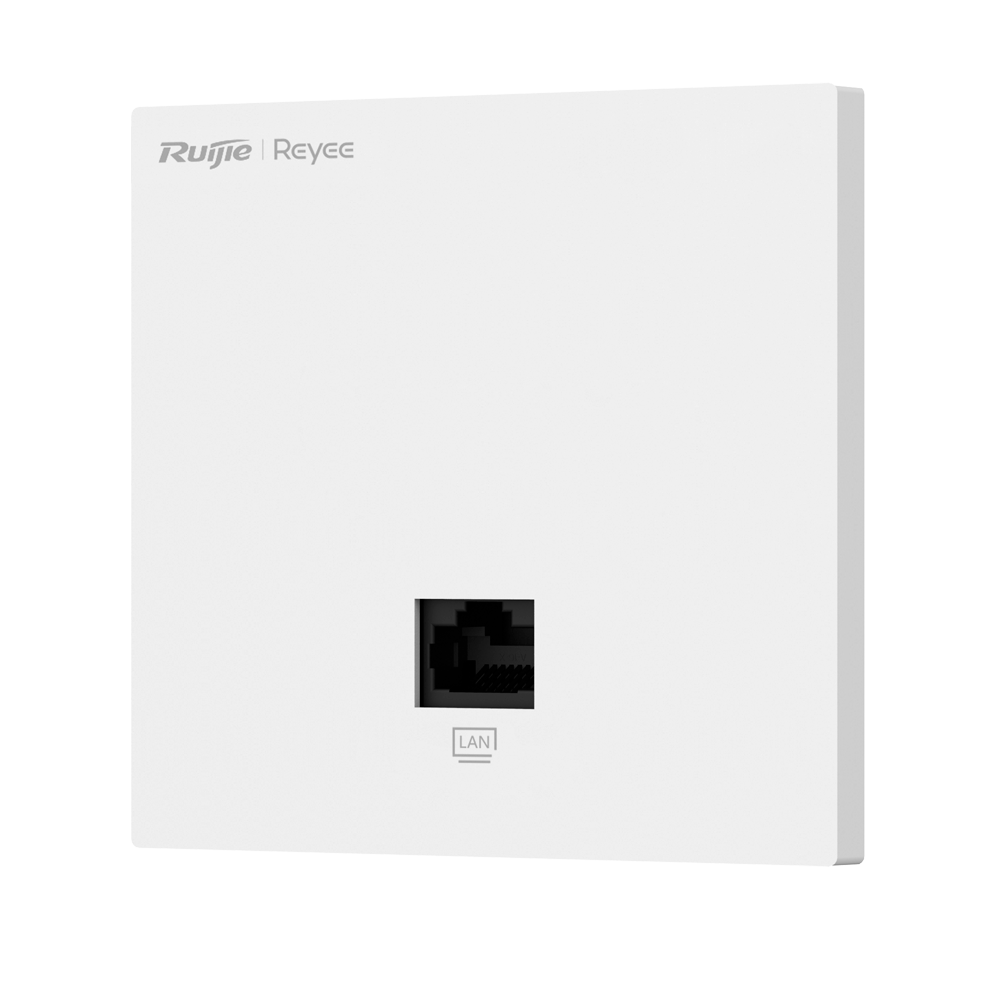 Reyee - Wall AP Omnidirectional Wi-Fi 5 - Supports 802.11 b/g/n/ac Wave 1 and 2 2.4GHz and 5GHz - Transmission speed up to 1267 Mbps - 2x RJ45 Gigabit ports - Mechanical installation