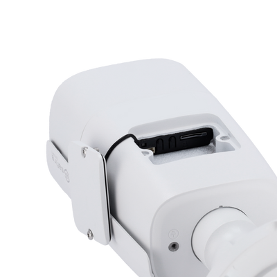 Safire Smart - Cámara Bullet IP avanzada gama I1 - Resolución 4 Megapíxeles (2592x1520) - Lente motorizada 7-22 mm | Audio | IR 100 m - IA avanzada: perímetro, rostro, conteo, metadatos - Resistente al agua IP67 | PoE (IEEE802.3af) |Alarma