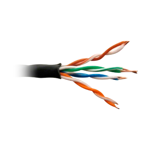 UTP cable - Category 5E - 305 meter reel - OFC conductor, 99.9% copper purity - Diameter 5.5 mm - Special cover for outdoor use