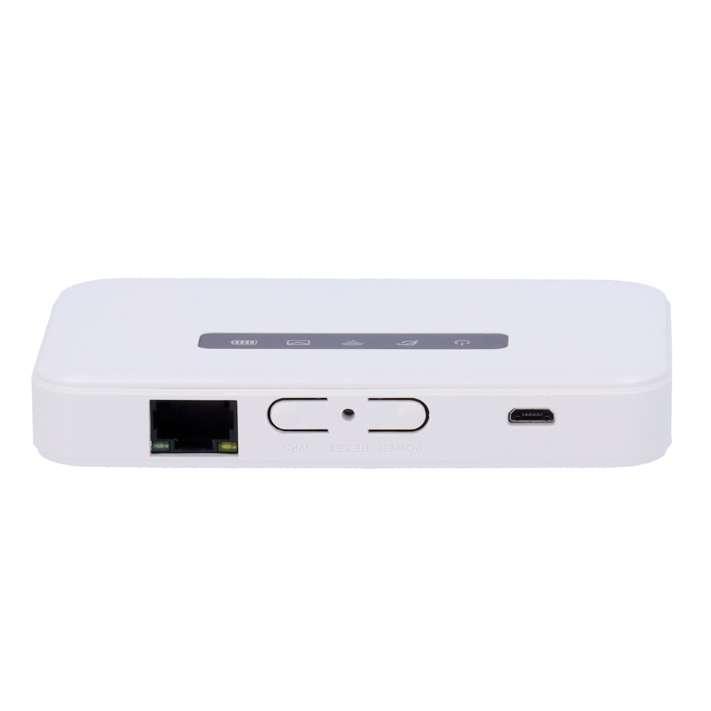 Safire Portable 4G Router - RJ45 10/100 or WiFi 802.11 b/g/n connection - Up to 32 simultaneous WiFi connections - 3.7V 2600 mAh battery up to 8h battery life - Micro SIM and micro SD card slot - Activity indicator LEDs