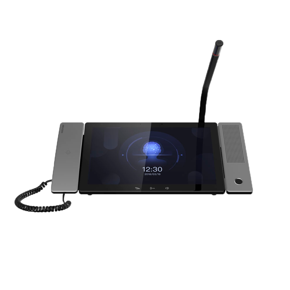 Monitor maestro para videoporteros - Pantalla IPS de 10,1" - Audio omnidireccional - TCP/IP, SIP - Ranura microSD hasta 128 GB - Teléfono para comunicación