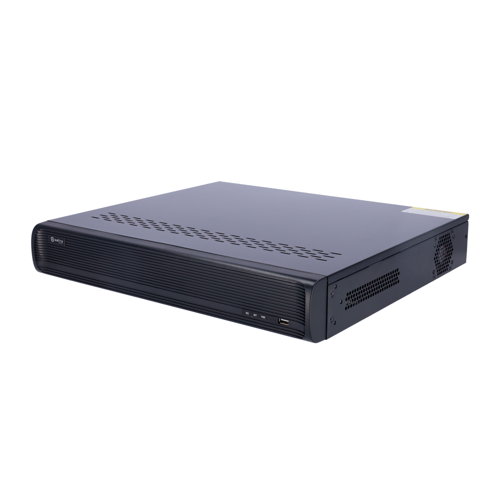 Safire Smart - Videoregistratore NVR per telecamere IP gamma A2 - 16CH video / Compressione H.265+ / 4HDD - Risoluzione fino a 12Mpx / Larghezza di banda 160Mbps - HDMI 4K, HDMI FullHD e VGA / Dewarping Fisheye - Riconoscimento facciale / Ricerca intellig