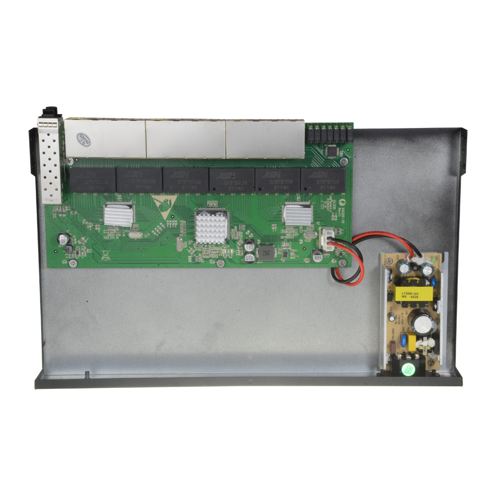 Switch - 24 puertos RJ45 + 2 SFP GIGA - Velocidad de puerto 10/100/1000 Mbps - Máximo 20W - Plug & Play - Tecnología de ahorro energético