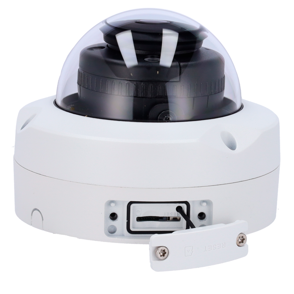 Cámara IP 4 Megapixel - 1/2.1" 4MP Gran Angular  - Compresión H.265+ / H.265 - Lente 2.8 mm / WDR - EPTZ: Seguimiento de alarmas inteligentes - SMD Plus y Protección Perimetral