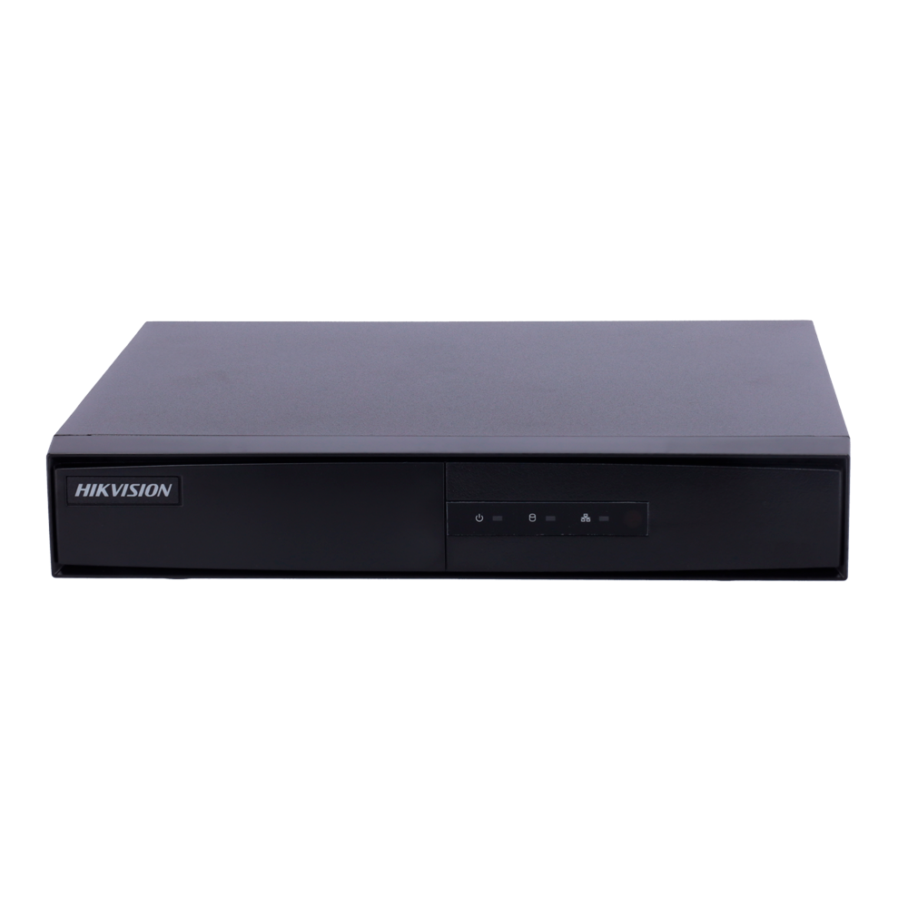 Hikvision - Gamma CORE - Videoregistratore NVR per telecamere IP - 4 CH video PoE 36 W / Risoluzione massima 6 Mp - Larghezza di banda 40 Mbps - Ammette 1 hard disk