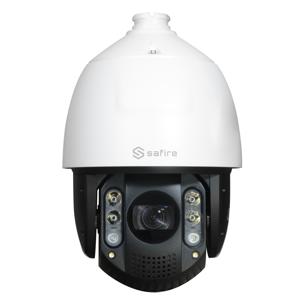 Cámara motorizada IP Ultra Low Light Lite de 8 Mpx - CMOS de escaneo progresivo de 1/1.8" - Compresión H.265+/ H.265 / H.264+/ H.264 - Lente 5.9~147.5mm (25x) - TrueSense | Adquisición de rostros - Seguimiento automático | Alarma visual | Sirena