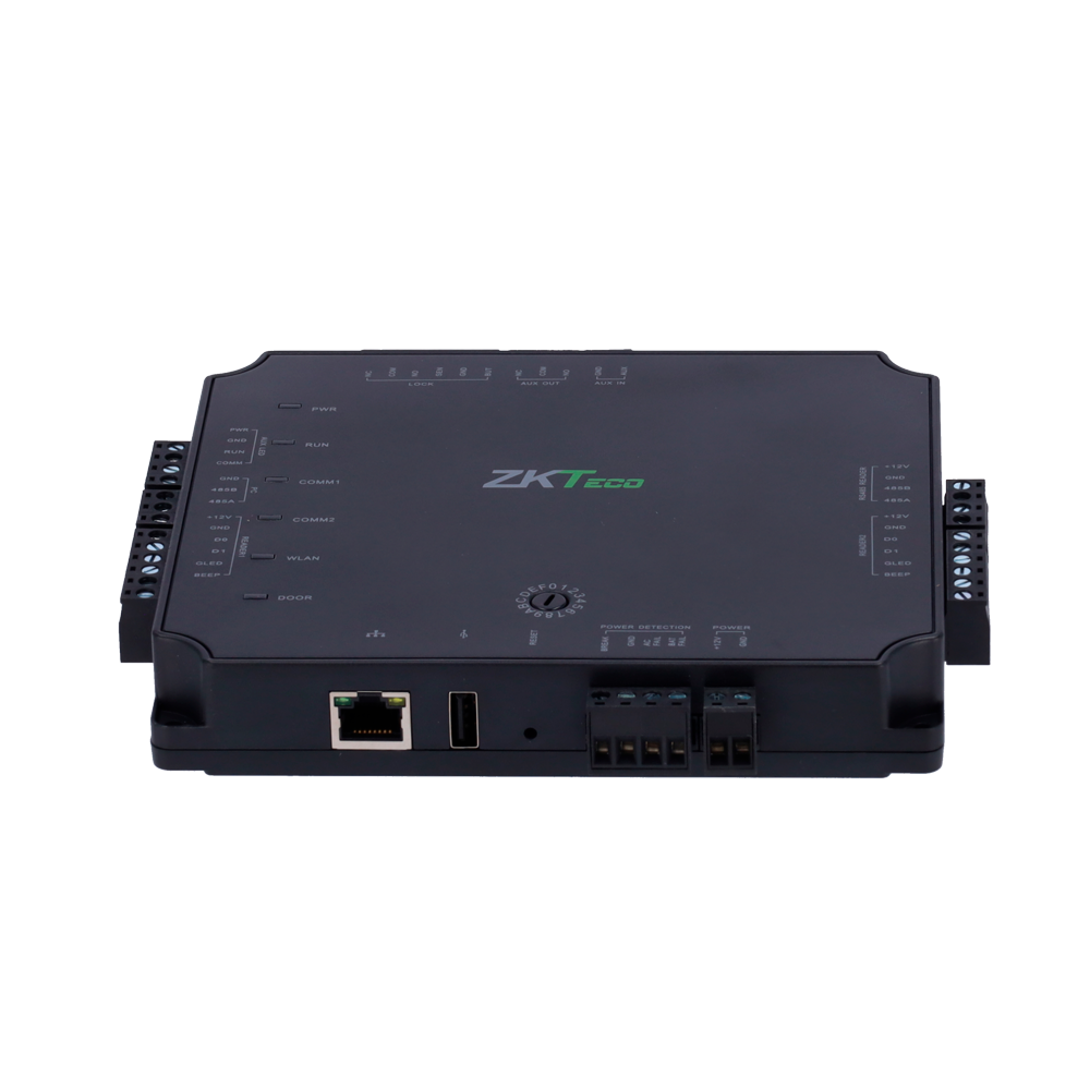 Controlador de acceso PoE - Acceso con tarjeta o contraseña - TCP/IP | Conexión con controlador esclavo - 2 lectores para Wiegand | 2 lectores para OSDP - Salida de relé para 1 puerto - Software serie ATLAS integrado y aplicación móvil