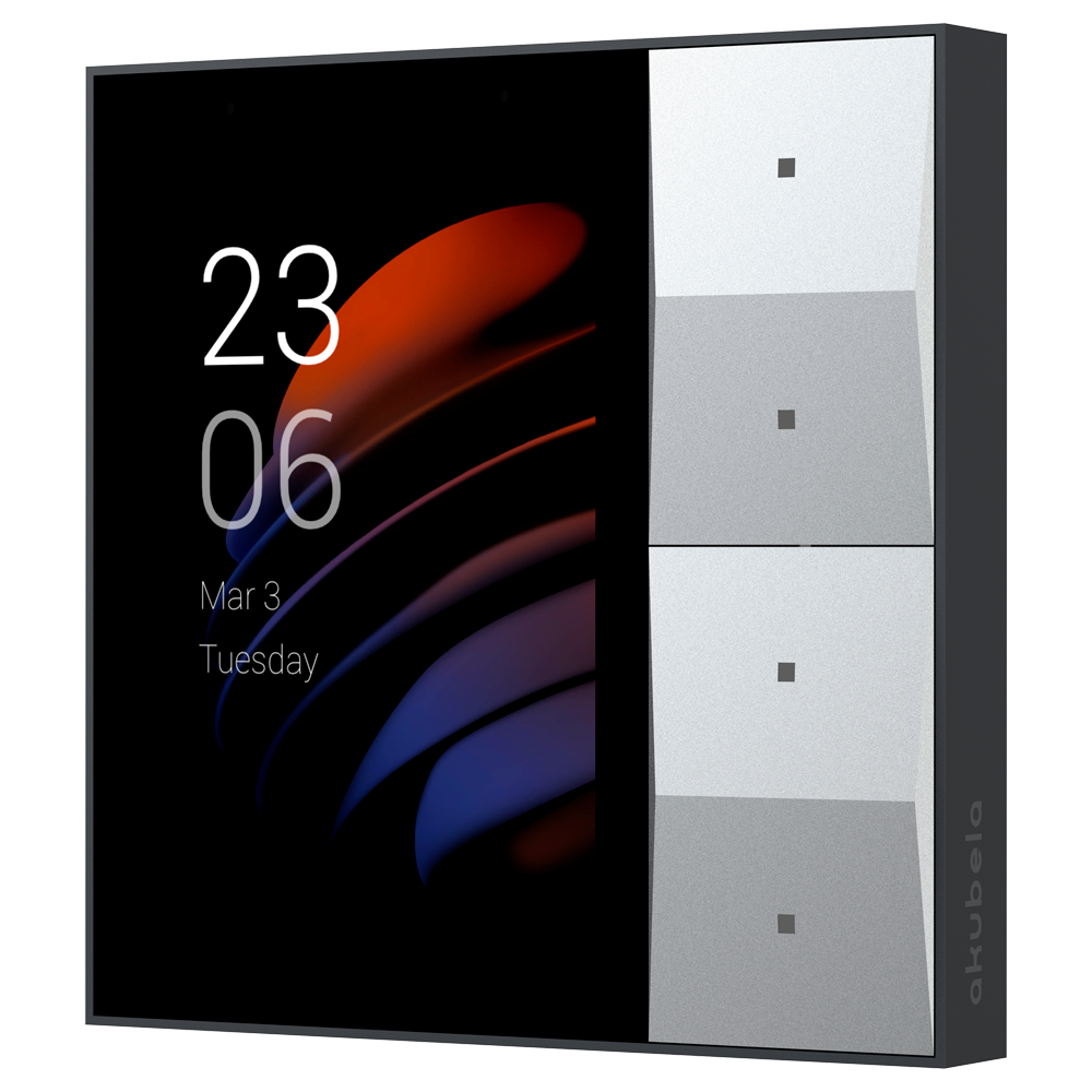 Monitor Linux per domotica - Display TFT con 3.27" | 4 pulsanti - Audio bidirezionale | Monitor del videocitofono - TCP/IP, PoE, WiFi, Bluetooth, ZigBee, SIP - Sensori ambientali - Manutenzione e connessione via Cloud
