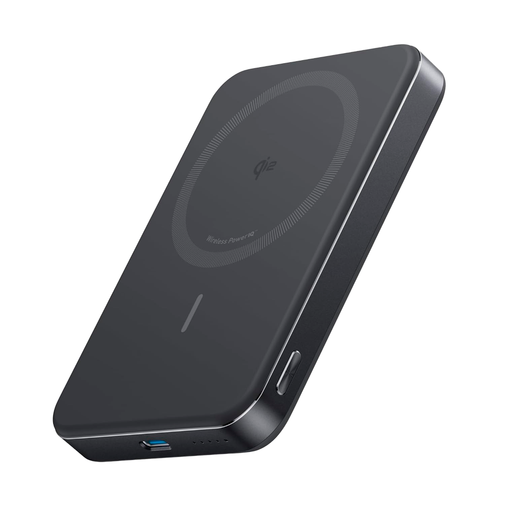 Anker Power bank MagGo - Capacità 10000mAh - Ingresso 1x USB-C - Uscite USB-C e wireless - Carica 2 dispositivi contemporaneamente - Colore nero | Ricarica rapida 15W