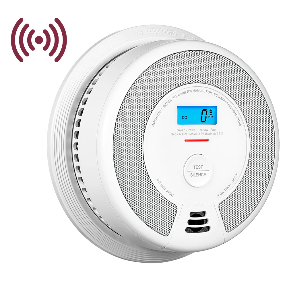 Detector de CO y humo autónomo X-Sense - Permite conectar 24 detectores por RF 868MHz - Duración de la batería 10 años (no reemplazable) - Indicador luminoso y Alarma sonora 85 dB a 3m - Botón de Test y pantalla LCD - Certificado EN 50291 y EN 14604