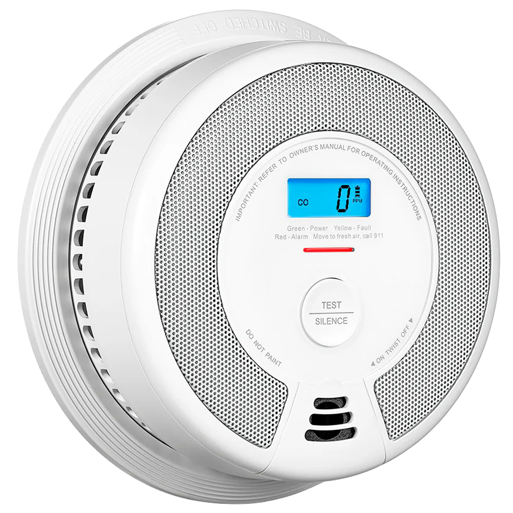 Detector de CO y humo autónomo X-Sense - Duración de la batería 10 años (no reemplazable) - Indicador luminoso de alarma - Alarma sonora 85 dB a 3m - Botón de Test y pantalla LCD - Certificado EN 50291:2010 y EN 14604:2005