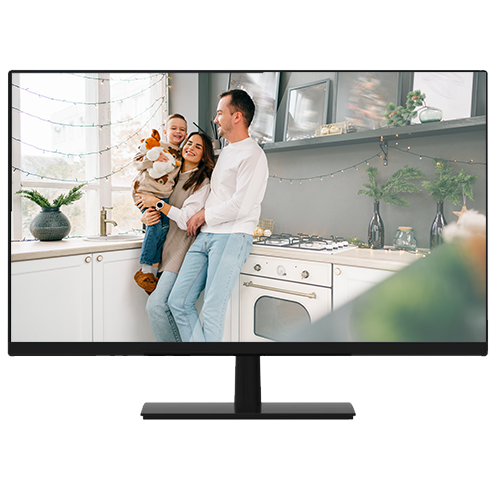 Monitor SAFIRE LED 24" 4N1 - Progettato per la videosorveglianza 24/7 - HDMI e BNC - Risoluzione 1920x1080 - Nessuna distorsione d'immagine - Supporto VESA 100x100 mm