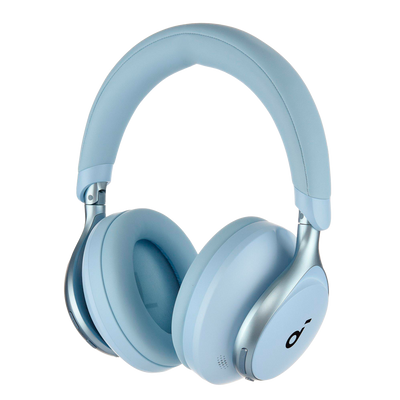 Auricolari Wireless Soundcore by Anker - 55 ore di riproduzione - Fino a 98% Riduzione del Rumore - Ricarica veloce - Personalizzazione tramite l'app Soundcore - Colore azzurro