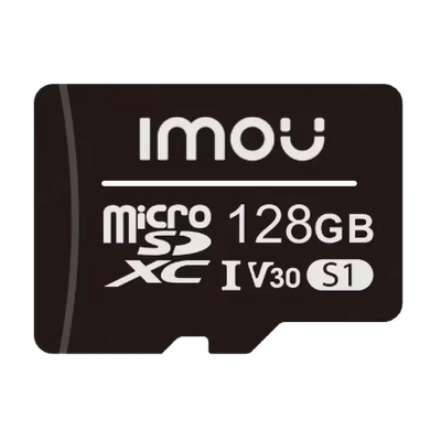 Imou Tarjeta de memoria Micro SD Clase 10 128GB - Compatible para camaras de vigilancia - Clase 10 / V30 - Uso en interiores - Material platico - Facil instalacion