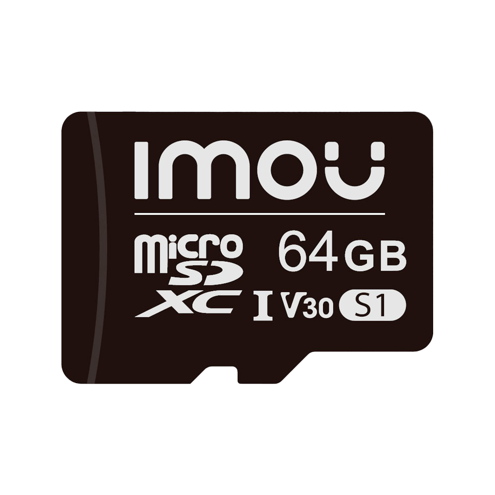 Imou Tarjeta de memoria Micro SD Clase 10 64GB - Compatible para camaras de vigilancia - Clase 10 / V30 - Uso en interiores - Material platico - Facil instalacion