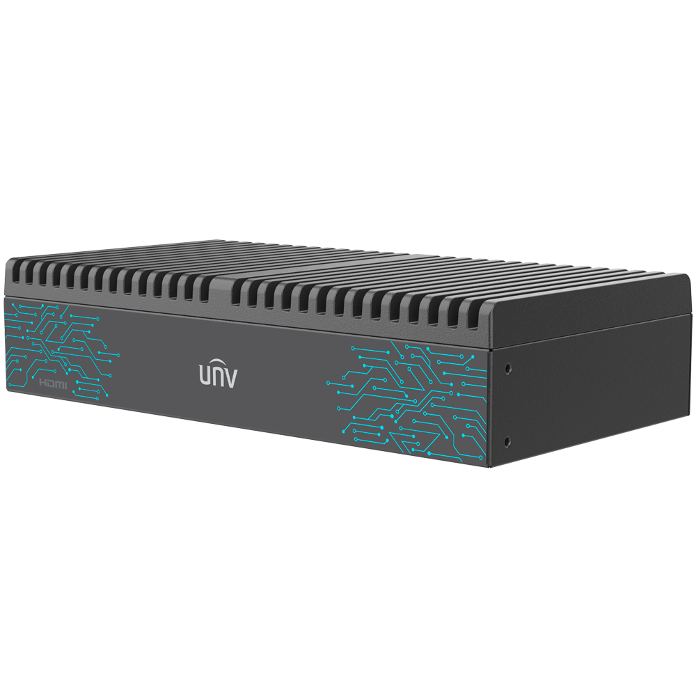 UNIVIEW AI BOX - Server con più di 40 funzioni intelligenti - 8 Canali - 2 x RJ45 10M/100M/1000M - SSD 128 GB Incluso - Riconoscimento facciale