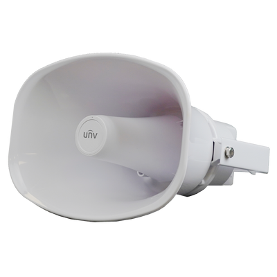 Bocina a compresión Uniview 30 W - Soporta transmisión con NVR Uniview - Almacenamiento integrado - Soporta audio en doble vía - PoE | 130 dBSPL | -37 dBV/Pa | Alarma - IP66 | Interfaz web