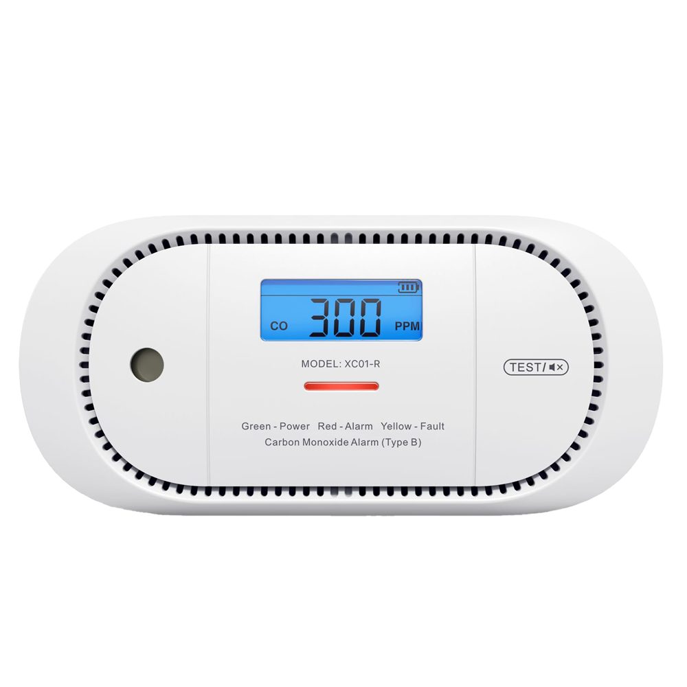 Detector de CO autónomo X-Sense - Duración de la batería 5 años (reemplazable) - Indicador luminoso de alarma - Alarma sonora 85 dB a 3m - Botón de Test y pantalla LCD - Certificado EN 50291