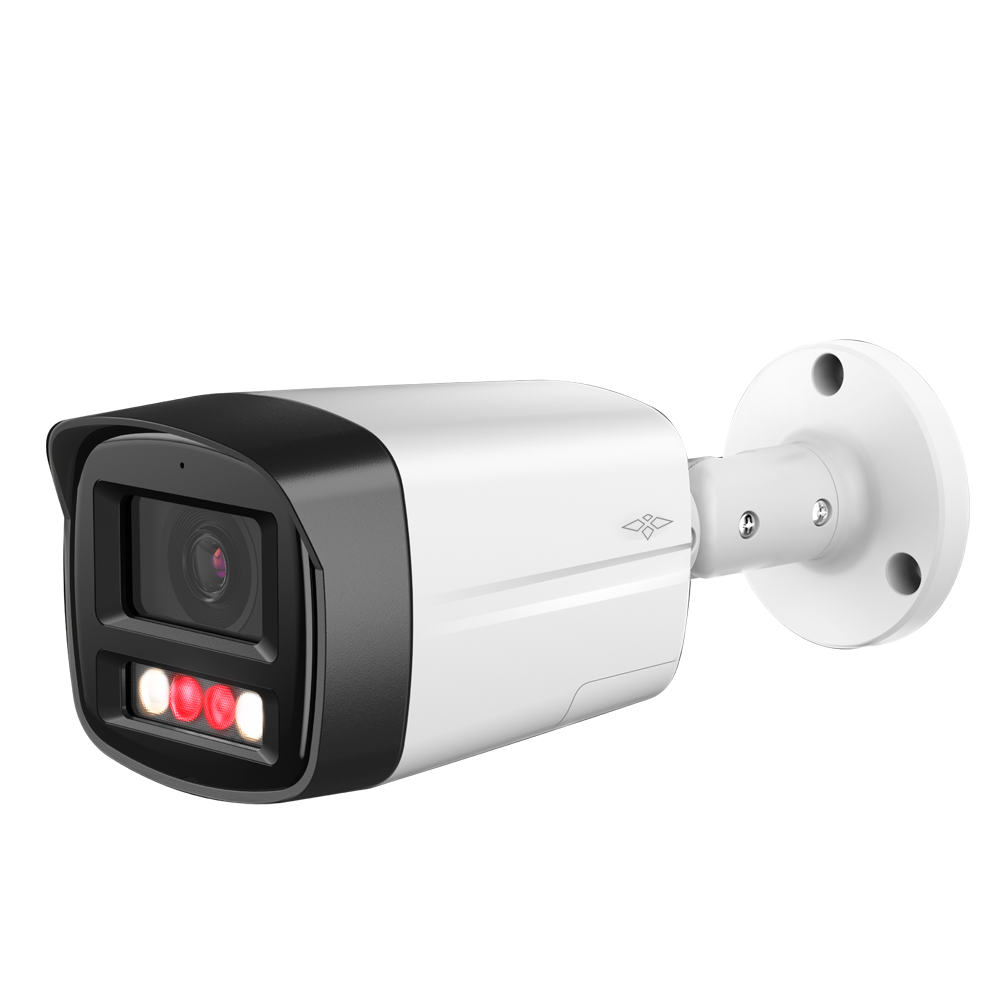 X-Security Telecamera IP Bullet - 4 Megapixel (2688x1520) - Ottica 2.8mm / Dual Light (30m IR+30m Luce bianca) - WDR 120 dB | Deterrenza attiva con altoparlante e luce - WizSense, con classificazione di persone e veicoli - MicroSD 256GB / IP67