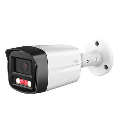 X-Security Telecamera IP Bullet - 4 Megapixel (2688x1520) - Ottica 2.8mm / Dual Light (30m IR+30m Luce bianca) - WDR 120 dB | Deterrenza attiva con altoparlante e luce - WizSense, con classificazione di persone e veicoli - MicroSD 256GB / IP67