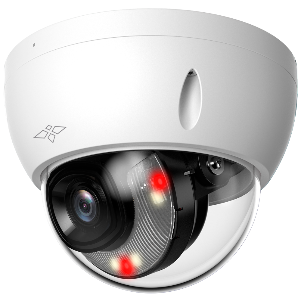 X-Security Cámara IP Dome - 4 Megapíxel  (2688x1520)
 - Lente fija 2.8mm - WDR 120dB | Dual Light(IR 60m y Luz Blanca 60m)
 - WizSense, con clasificación de humano y vehículo
 - MicroSD 256GB / IP67 & IK10