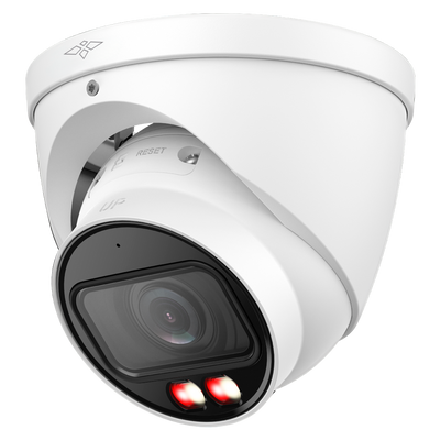 X-Security Cámara IP Turret  - 4 Megapíxel  (2688x1520) - Lente Motorizada 2.7~13.5mm - WDR 120dB | Dual Light(IR 40m y Luz Blanca 40m) - WizSense, con clasificación de humano y vehículo - MicroSD 256GB / IP67