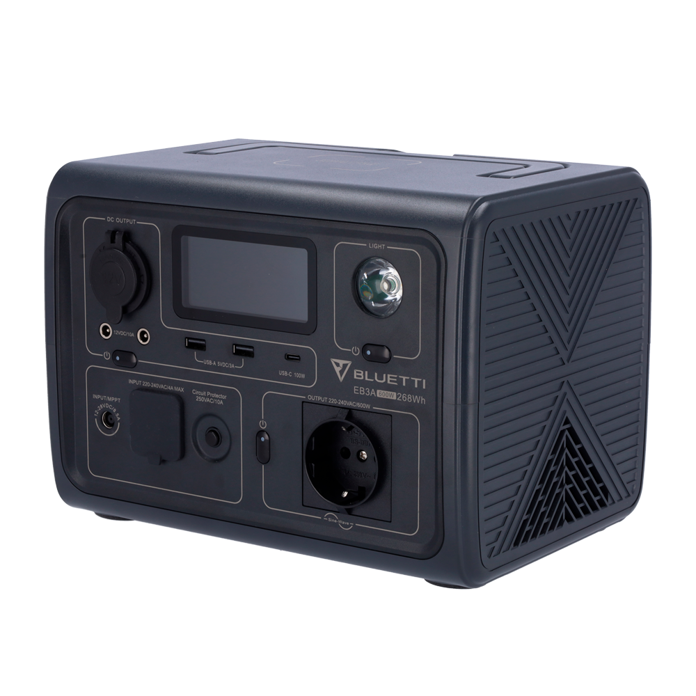 Portable Battery - 268.8Wh Large Capacity - 600W Max Output Power | LiFePO4 - Multiple Outputs - Multiple Charging Modes - LCD Screen