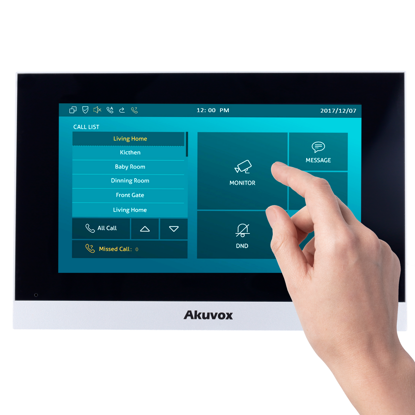 Monitor Linux per Videocitofono - Schermo TFT di 7"  - Audio bidirezionale Crystal Clear - TCP/IP, PoE, SIP Standard - Manutenzione tramite Cloud - Collegamento monitor e postazione esterna tramite Cloud