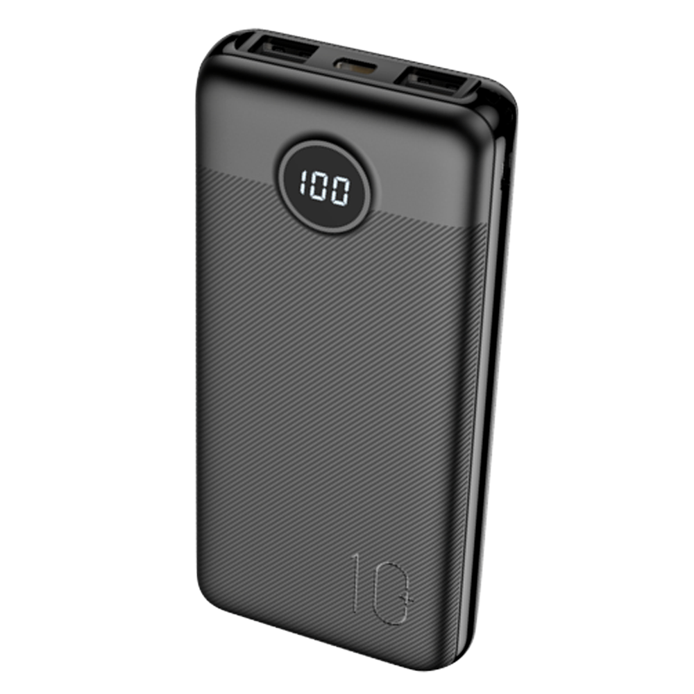 VEGER - Mini Power bank con pantalla LCD - Capacidad 10000mAh - Carga rápida PD20W  - Entradas Micro USB, USB-C, Salidas USB-C,2USB-A  - Carga 3 dispositivos a la vez