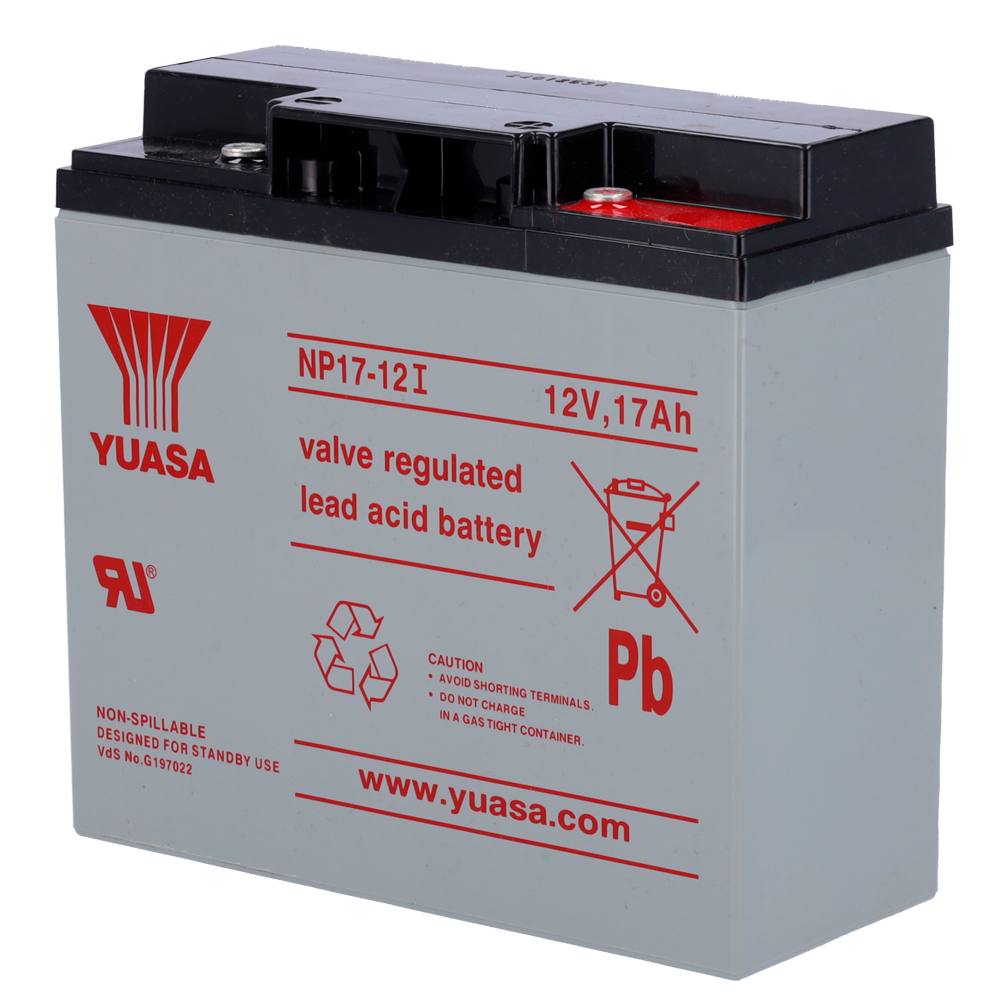 Yuasa NP17-12 - Batería recargable - Tecnología plomo ácido AGM - Capacidad 17 Ah / 12 V - 65 x 151 x 97.5 / 2200 g - Para respaldo o uso directo