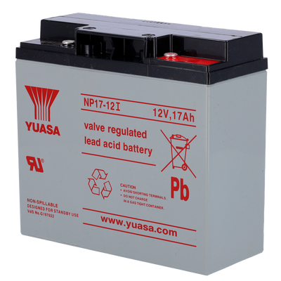 Yuasa NP17-12 - Batería recargable - Tecnología plomo ácido AGM - Capacidad 17 Ah / 12 V - 65 x 151 x 97.5 / 2200 g - Para respaldo o uso directo